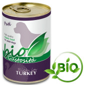 100% Органична, консервирана храна за кучета BioGustosita Turkey с 99% прясно пуешко месо, годно за човешка консумация